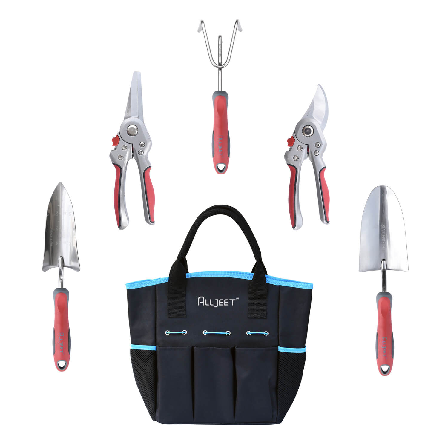 Premium Stainless Steel Garden Tool Set with Heavy Duty Storage Bag